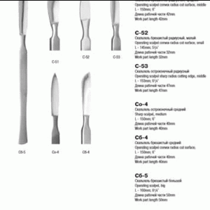 Со-4 Скальпель остроконечн средний Со 150х40