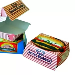 Картонные коробочки для гамбургеров