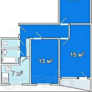 Продам 3 комнатную квартиру на Северной Салтовке-3