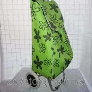Зеленая сумка-тележка