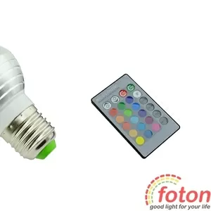 Светодиодная лампа RGB E27 Bulb (ПДУ)