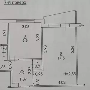 Продам 2 комнатную квартиру в 522 м/р на Салтовке