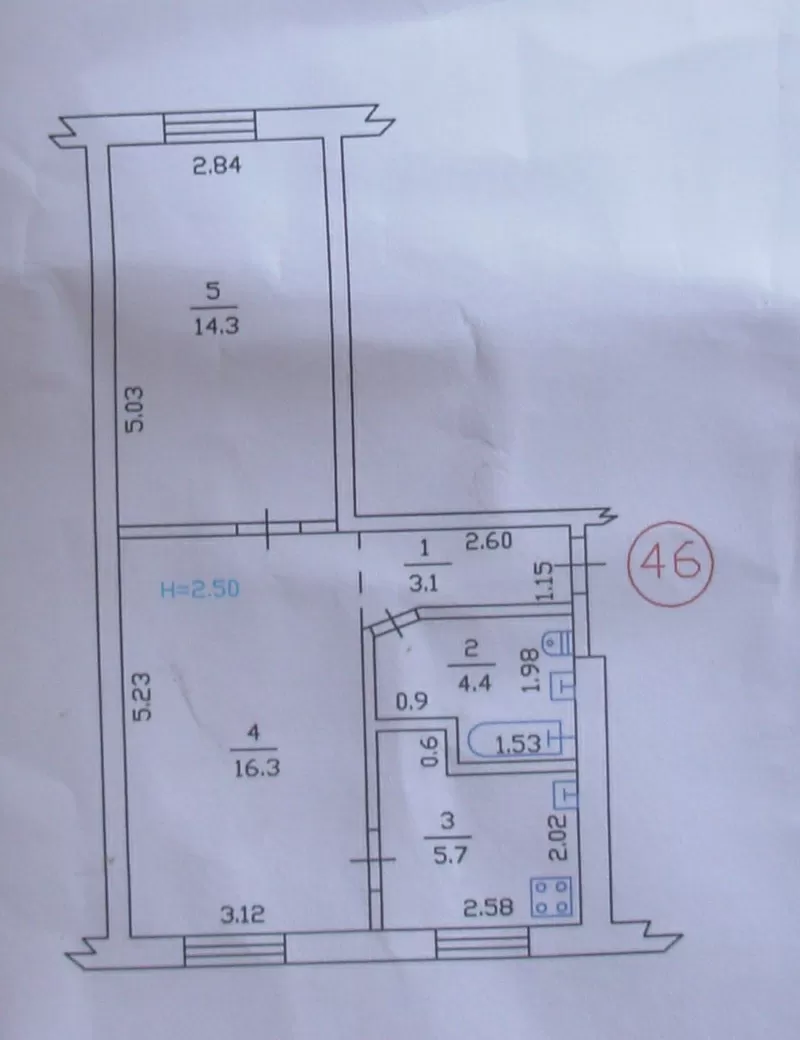 Продам свою 2-х комнатную квартиру с капитальным ремонтом. 