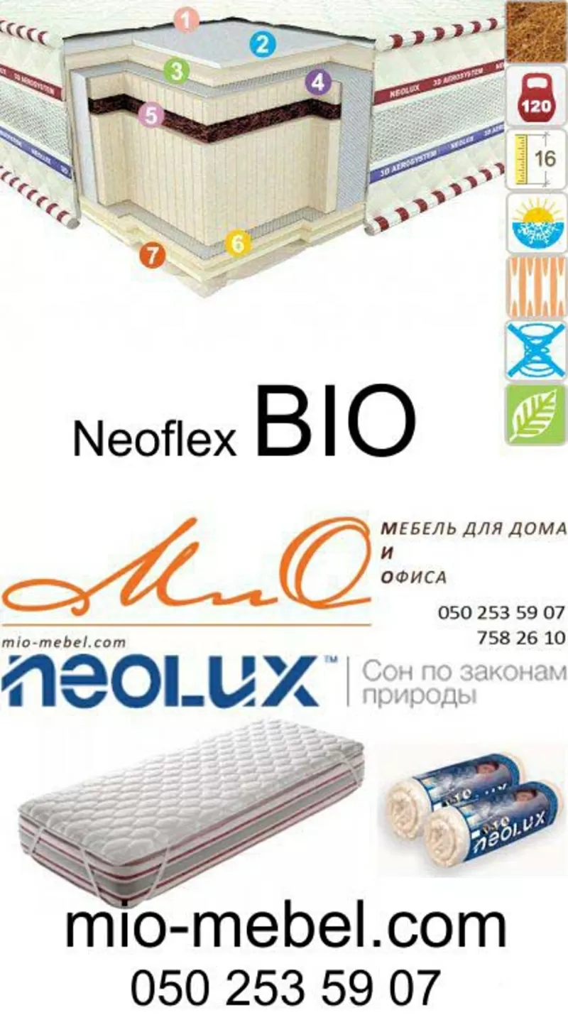 Ортопедический матрас Neoflex Bio Неофлекс Био 3D Aerosystem  