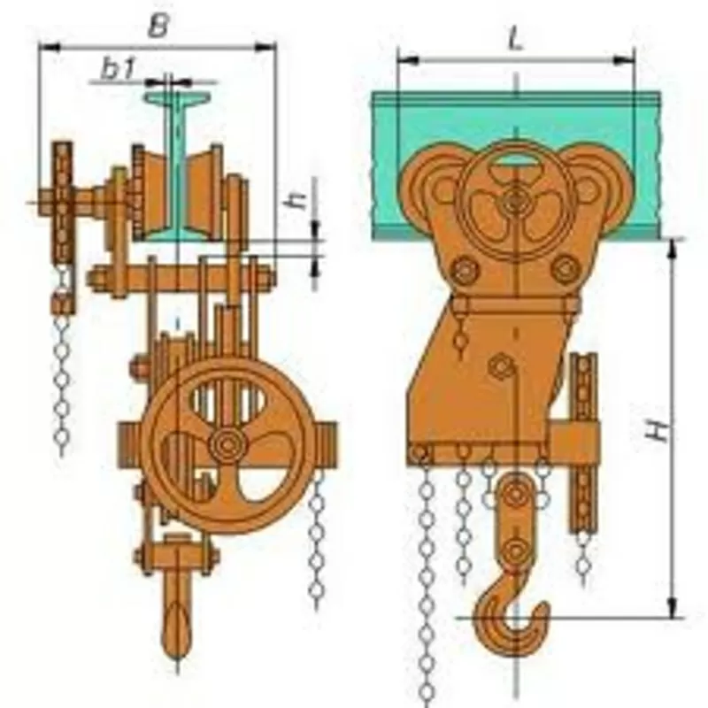 таль ручная червячная передвижная 2