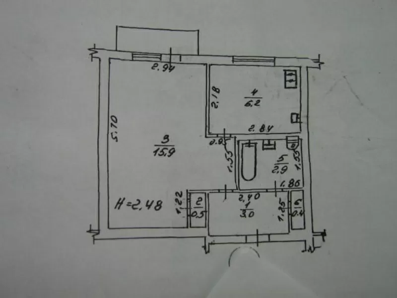 Продам 1-комн. квартиру,  ,  3-й этаж панельной 5-этажки