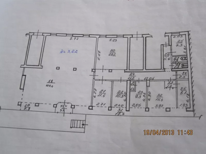 Нежилое помещение 266 кв.м.1/5 кирп.,  р-н метро им.Советской Армии 9