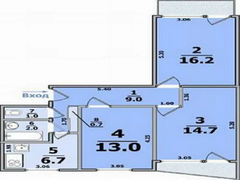 Продам 3 комнатную квартиру на Северной Салтовке