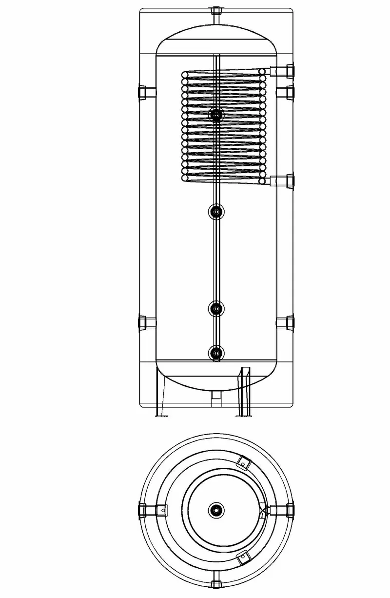 Буферная емкость с изоляцией и змеевиком 5