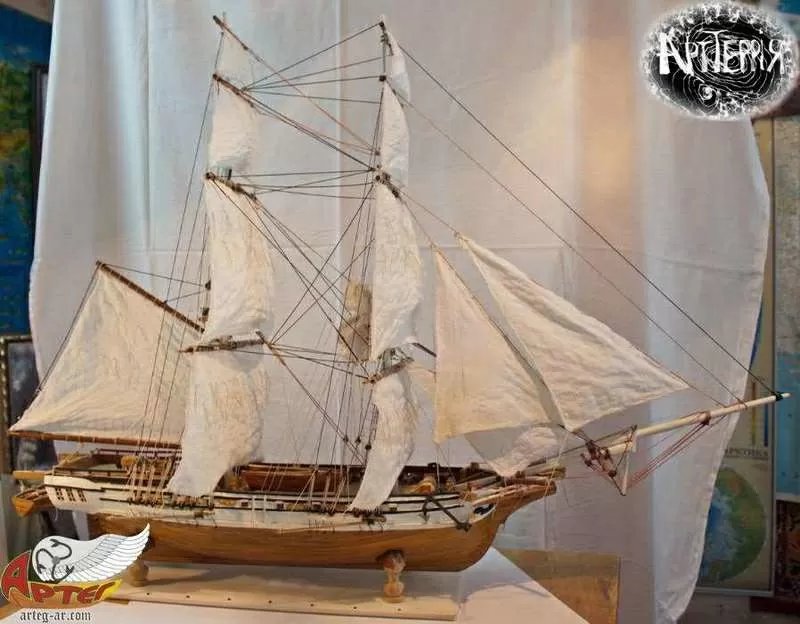 Парусная яхта ручной работы Нева -Россия,  1831