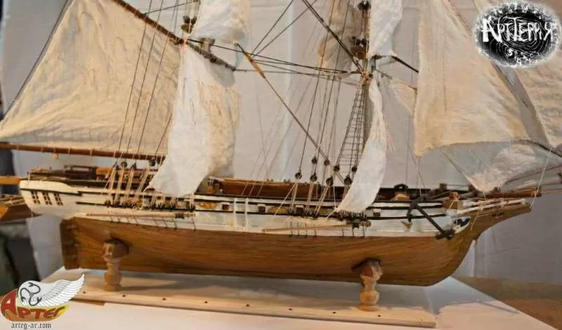 Парусная яхта ручной работы Нева -Россия,  1831 2