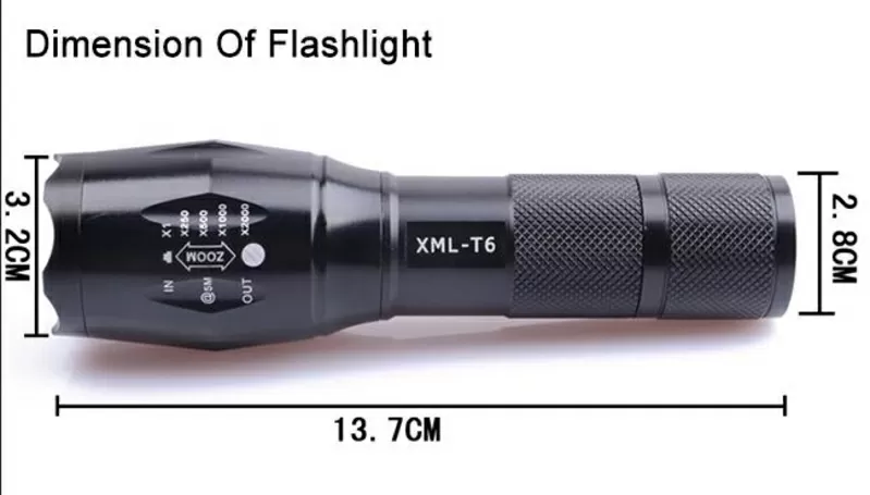 Продам сверхяркий светодиодный ручной фонарик cree XML-T6 2000 люмен 3