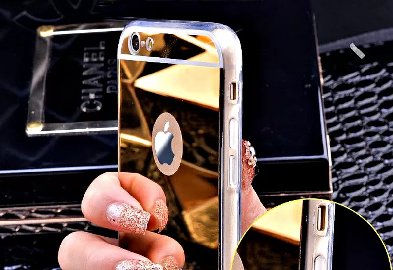 Чехол золотое зеркало для Samsung galaxy S7/S7 edge.  3