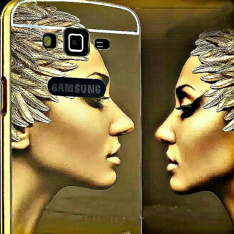 Чехол золотое зеркало для Samsung galaxy S7/S7 edge.  6