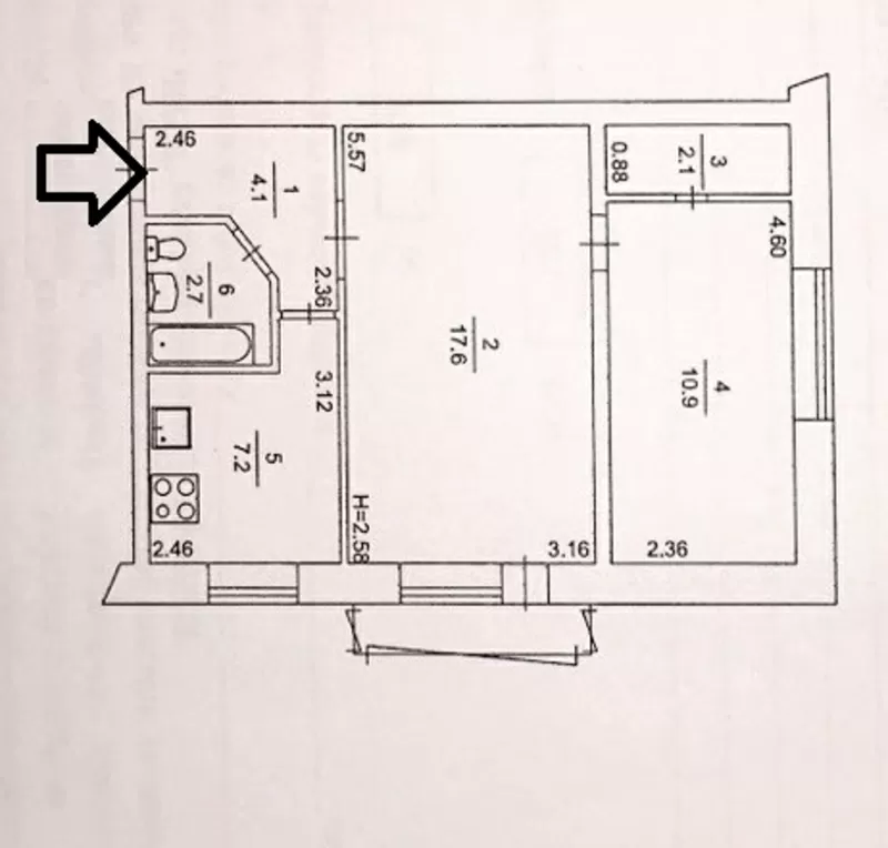 Продам 2-х ком.квартиру по адресу пр-т.Гагарина 169а. 8