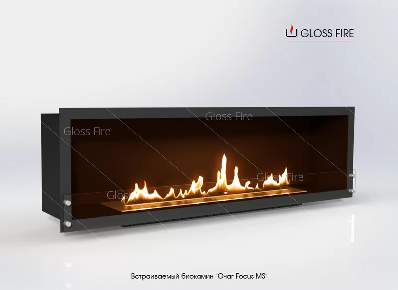 Вбудований біокамін «Очаг 1000 MS-арт.001» Gloss Fire