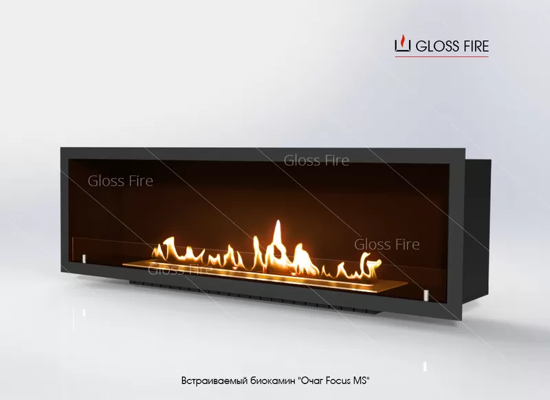 Вбудований біокамін «Очаг 1000 MS-арт.001» Gloss Fire 3