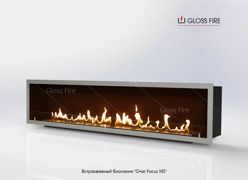 Вбудований біокамін «Очаг 1000 MS-арт.008» Gloss Fire  3