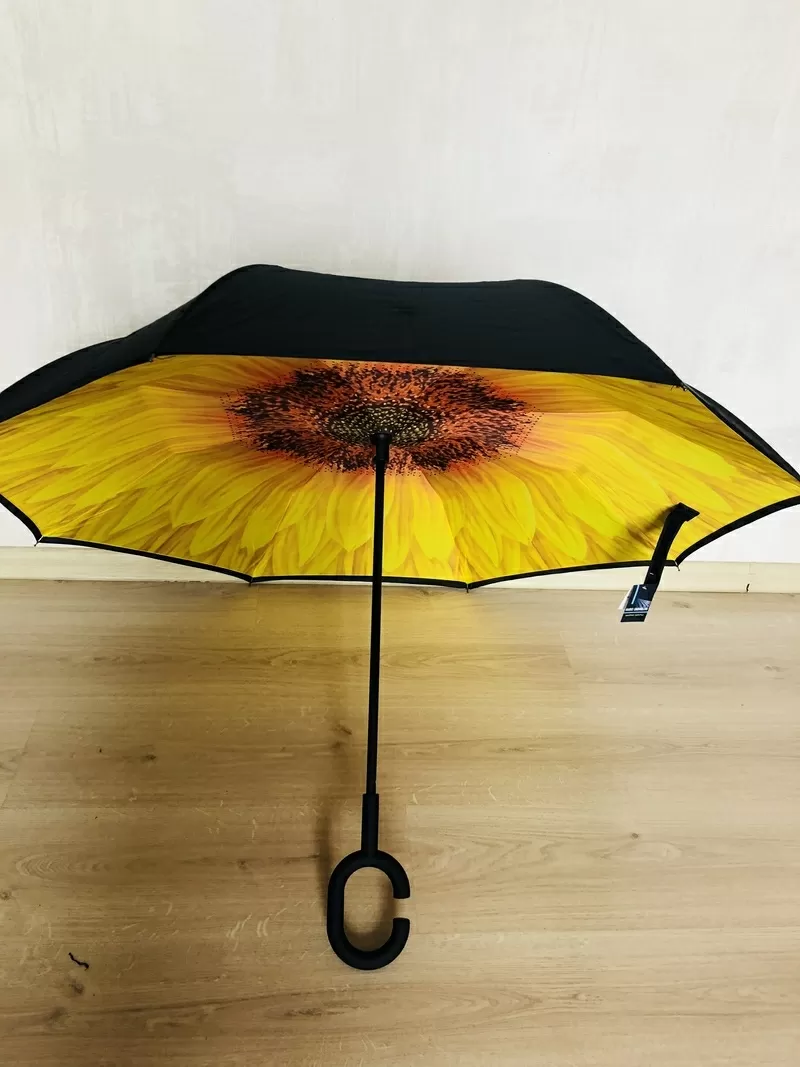 Ветрозащитный обратный зонтик складной двойной Слои перевертыш