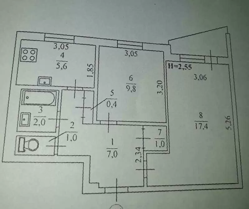 Продам свою 2-х комн. квартиру 3