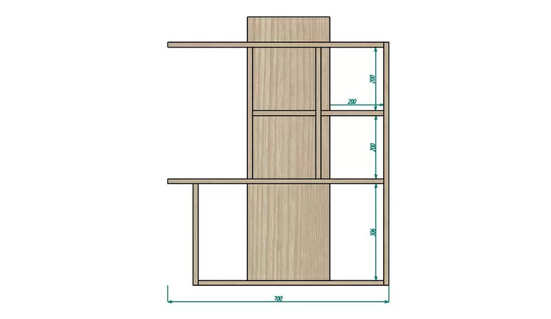 Полка книжная ПК 5