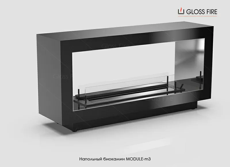 Підлоговий біокамін Module 1200-m3 Gloss Fire  3