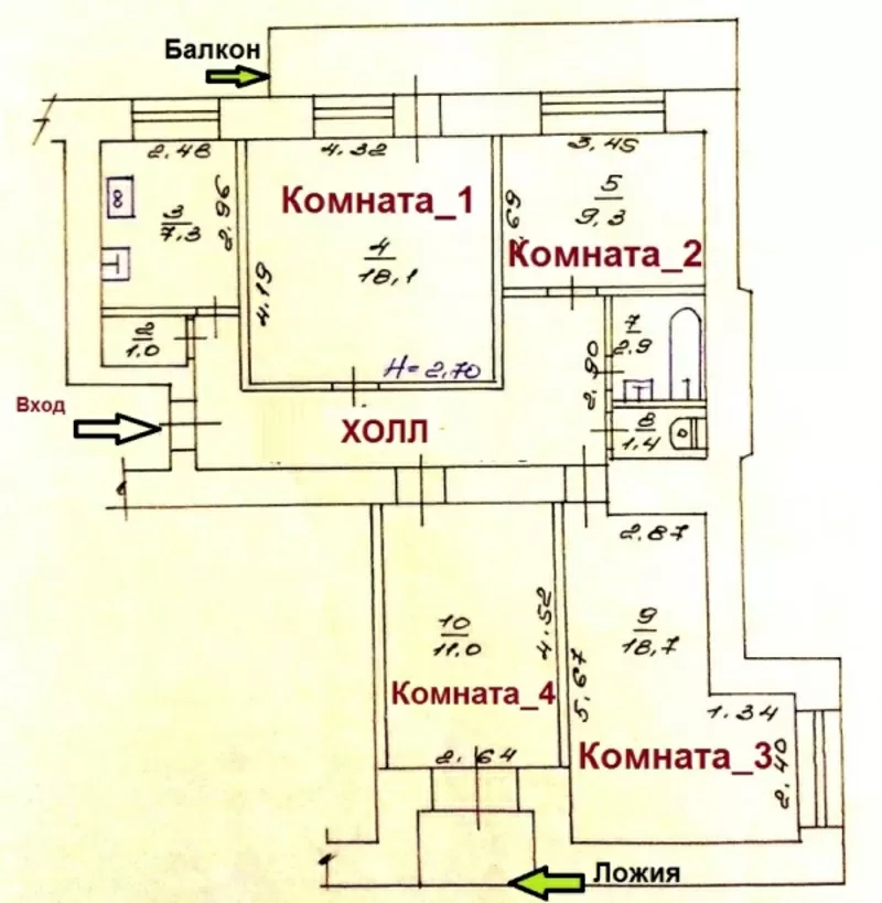 ☑Продам 4к.с видом на Ботанический сад и парк Горького.м.23 Августа/м. 2