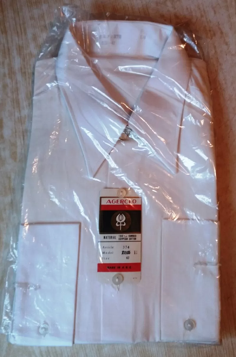 Продам белую  рубашку,    длинный  рукав,   новая,  хлопок,  Египет,  42 2