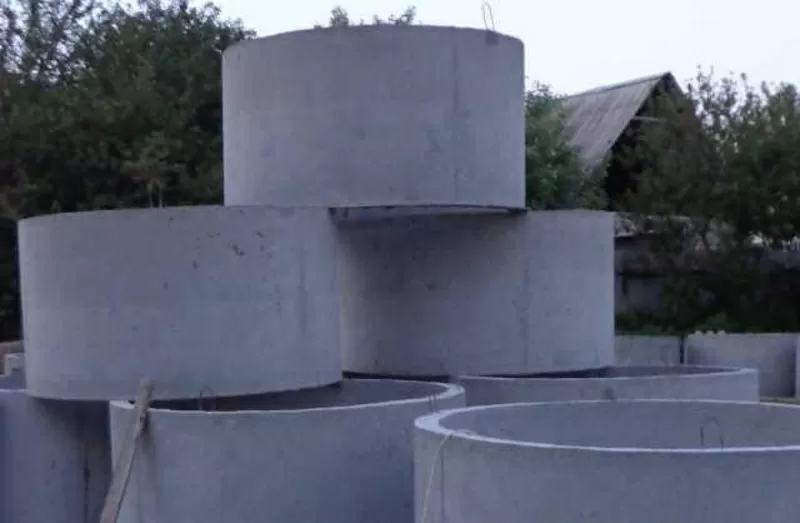 Железобетонные кольца,  крышки,  днища. Копка сливных ям(сеп 2