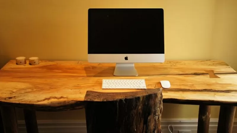 Столешница для компьютерного стола из дерева