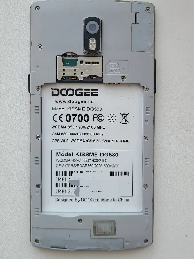 на запчасти DOOGEE Model: Kissme DG580 7