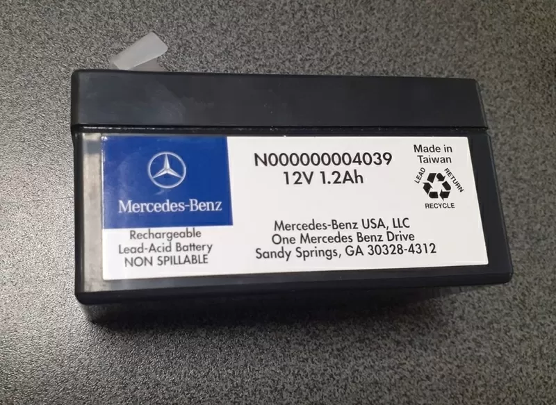 Аккумулятор дополнительный 1.2Ah,  12V Mercedes N000000004039