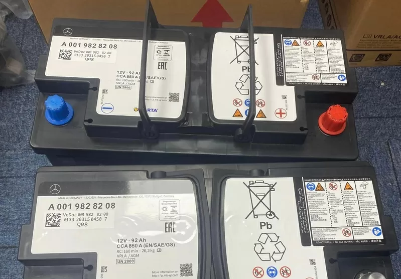Аккумулятор Mercedes AGM Start Stop 92Ah, 850A, 12V A0019828208 4